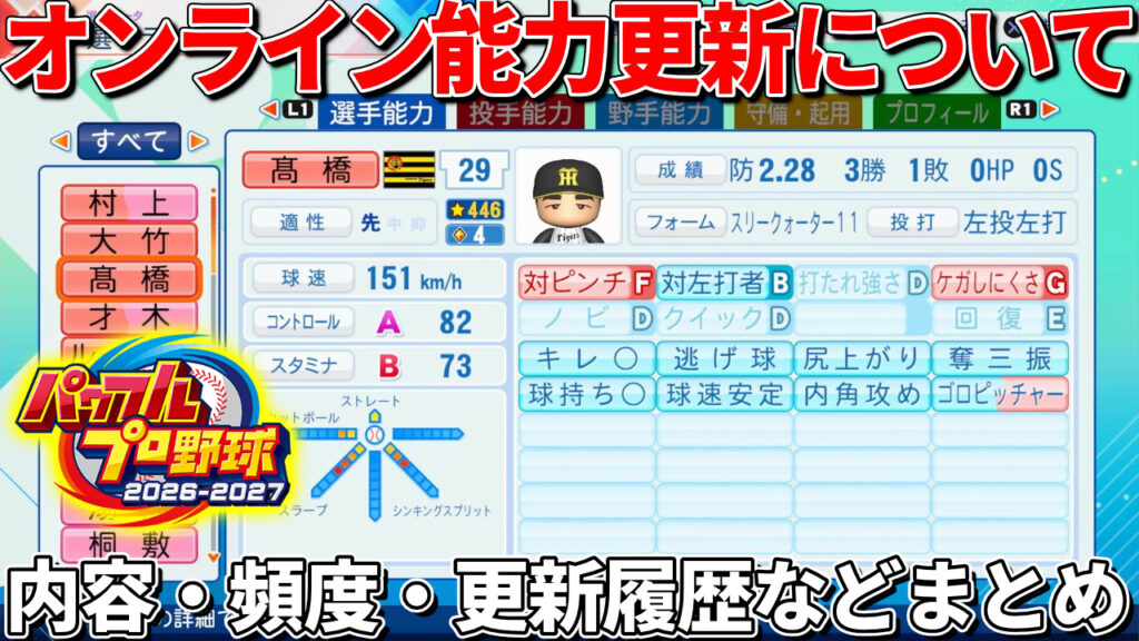 オンライン能力更新について